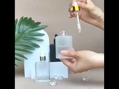 30 مل 50 مل زجاجة قطرة الزيت الأساسي الأسود المتجمد