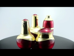 50 غرام 50 مل 120 مل عبوة تجميل فاخرة الزجاج الأحمر مستحضر أكريليك الجوهر كريم الوجه الجرة